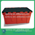 Heavy-duty plastic totes with lids